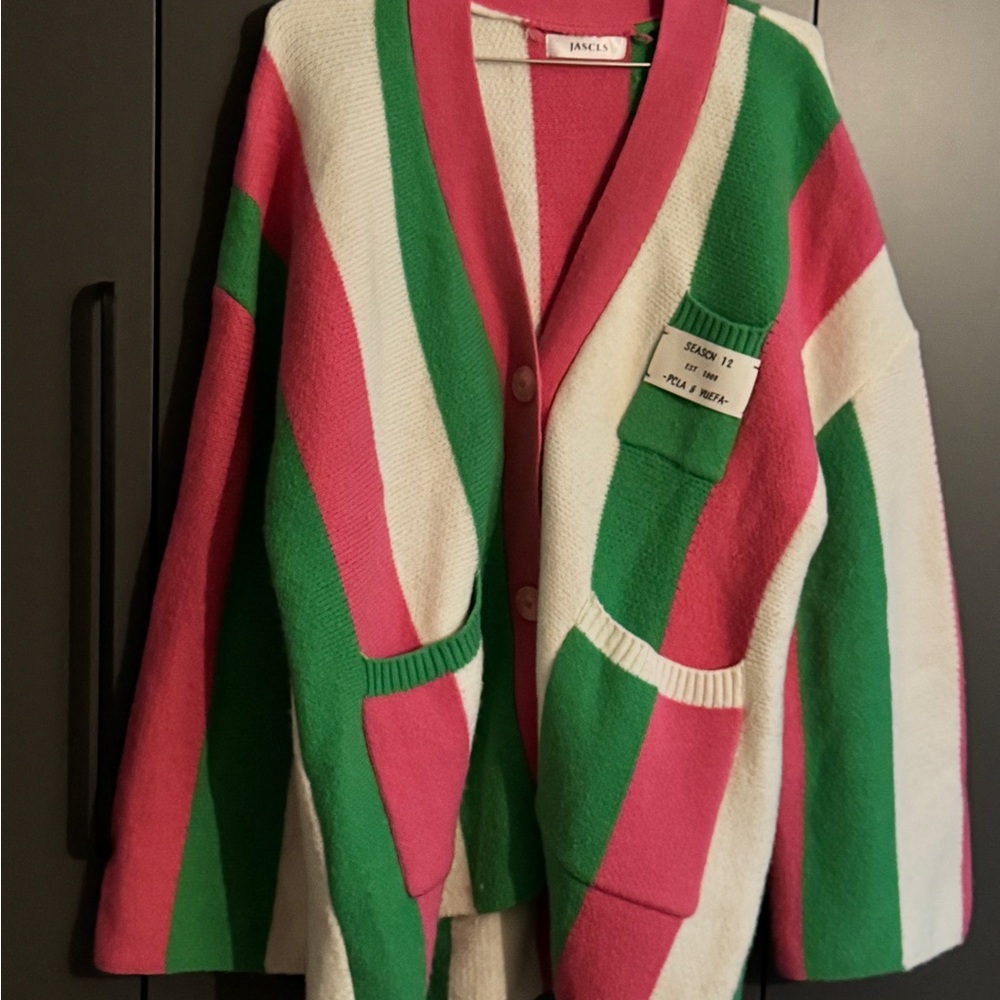 JACHS Women's Colorful Striped Cardigan